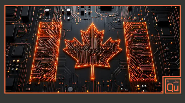 Canadian flag in a data centre
