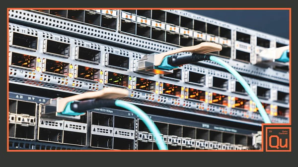 Network cables in a rack server
